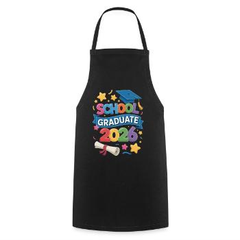 2026 Graduation Class Events - Cooking Apron - black - Front - AI Model Male 185 dark (185cm)