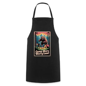 Camp More Worry Less - Cooking Apron - black - Front - AI Model Male 185 dark (185cm)