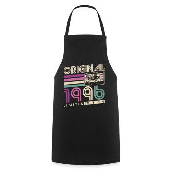 Cadeau rétro pour le 30e anniversaire 1996 - Tablier de cuisine - noir - Devant - AI Model Male 185 dark (185cm)