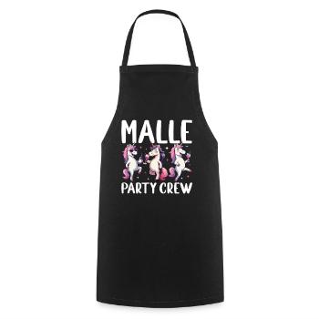 Malle Party Crew Unicorn Drinking Fun Mallorca - Cooking Apron - black - Front - AI Model Male 185 dark (185cm)