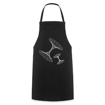 Wireframe Vortex Geometry - Cooking Apron - black - Front - AI Model Male 185 dark (185cm)