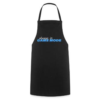 ALWAYS IN GAME MODE - Cooking Apron - black - Front - AI Model Male 185 dark (185cm)