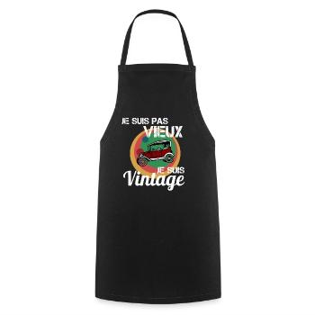 I'm Not Old Vintage Automobile - Cooking Apron - black - Front - AI Model Male 185 dark (185cm)