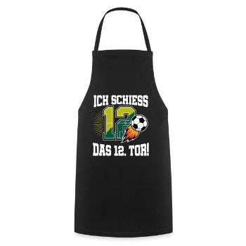 Ich Schiess 12. Tor Lustig 12. Geburtstag Fußball - Kochschürze - Schwarz - Vorne - AI Model Male 185 dark (185cm)