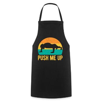Fitness Fanatics Push Me Up Calisthenics Gym - Kochschürze - Schwarz - Vorne - AI Model Male 185 dark (185cm)