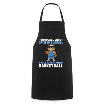 Groundhog - Garçons cool jouant au basket - Tablier de cuisine - noir - Devant - AI Model Male 185 dark (185cm)