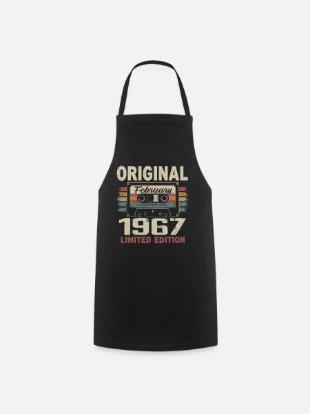 Februar 1967, Februar 1967 Geburtstagsgeschenk - Kochschürze - Schwarz