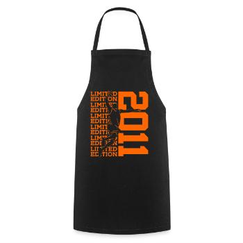 LIMITED EDITION 2011 BASKETBALL 15TH BIRTHDAY - Cooking Apron - black - Front - AI Model Male 185 dark (185cm)