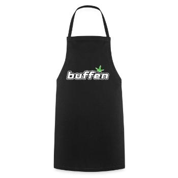 buffen - Cooking Apron - black - Front - AI Model Male 185 dark (185cm)
