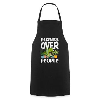 Plant Lovers Over People Succulent Plant - Cooking Apron - black - Front - AI Model Male 185 dark (185cm)