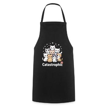 Chaos des chats : des chats de dessins animés mignons avec - Tablier de cuisine - noir - Devant - AI Model Male 185 dark (185cm)
