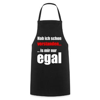 I understood, I don't care. - Cooking Apron - black - Front - AI Model Male 185 dark (185cm)