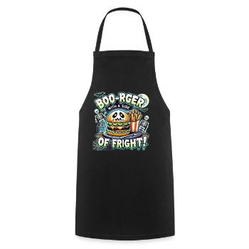 Boo-Rger With A Side Of Fright - Cooking Apron - black - Front - AI Model Male 185 dark (185cm)