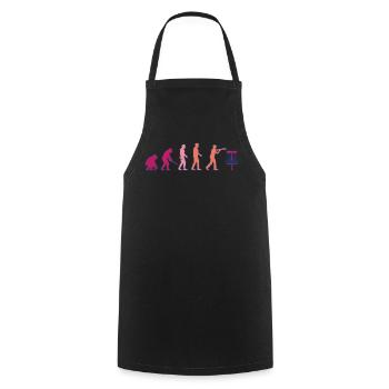 Disc Golf Evolution Funny Disc Golfer Flying Disc - Cooking Apron - black - Front - AI Model Male 185 dark (185cm)