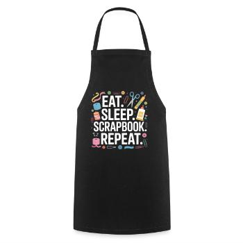 Critique de Food Sleep Scrapbook - Tablier de cuisine - noir - Devant - AI Model Male 185 dark (185cm)