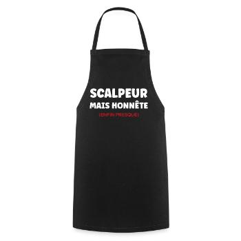 Scalpeur Honnête Presque - Tablier de cuisine - noir - Devant - AI Model Male 185 dark (185cm)