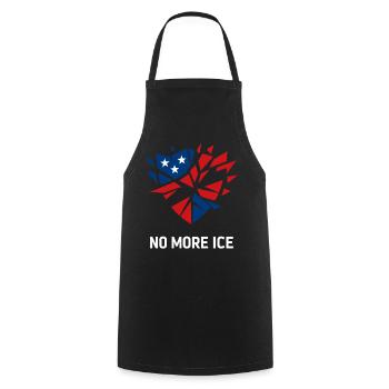Arrêtez le cœur de protestation contre l’expulsion - Tablier de cuisine - noir - Devant - AI Model Male 185 dark (185cm)