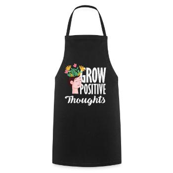 Plant Lovers Positive Plants Grow - Cooking Apron - black - Front - AI Model Male 185 dark (185cm)
