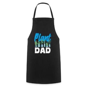 Pflanzenliebhaber Papa Pflanzen Sukkulenten Blumen - Kochschürze - Schwarz - Vorne - AI Model Male 185 dark (185cm)