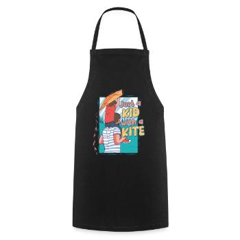 Kite Kite Flying - Cooking Apron - black - Front - AI Model Male 185 dark (185cm)