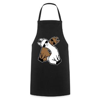 Two Llamas Pair 2 Friends Cool Sunglasses Team - Cooking Apron - black - Front - AI Model Male 185 dark (185cm)