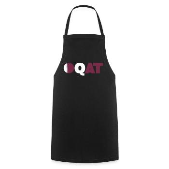 Qatar - Cooking Apron - black - Front - AI Model Male 185 dark (185cm)