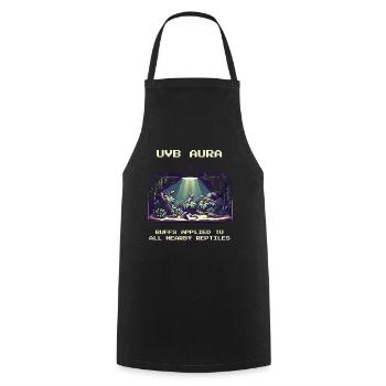 UVB-Aura aktiv | Terrarium Licht Reptilien - Kochschürze - Schwarz - Vorne - AI Model Male 185 dark (185cm)