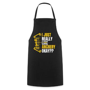 Archery - Cooking Apron - black - Front - AI Model Male 185 dark (185cm)