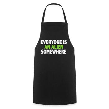Tout le monde est un extraterrestre quelque part - Tablier de cuisine - noir - Devant - AI Model Male 185 dark (185cm)