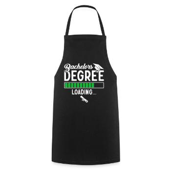 Bachelors Degree Loading - Cooking Apron - black - Front - AI Model Male 185 dark (185cm)