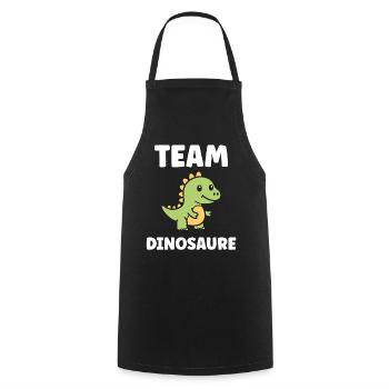 Équipe Dinosaure Cartoon - Tablier de cuisine - noir - Devant - AI Model Male 185 dark (185cm)