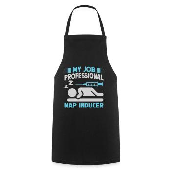 Anesthesiologist Professional Nap Anesthesia - Kochschürze - Schwarz - Vorne - AI Model Male 185 dark (185cm)