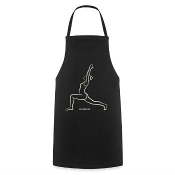 SOUL CONTOUR - Virabhadrasana - Cooking Apron - black - Front - AI Model Male 185 dark (185cm)