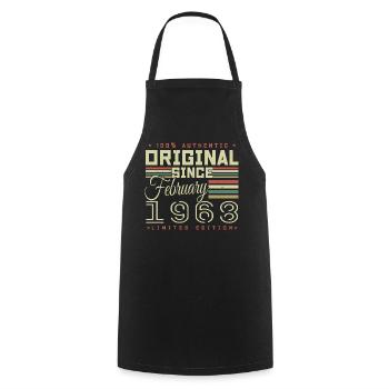 Awesome since February 1968 - Cooking Apron - black - Front - AI Model Male 185 dark (185cm)