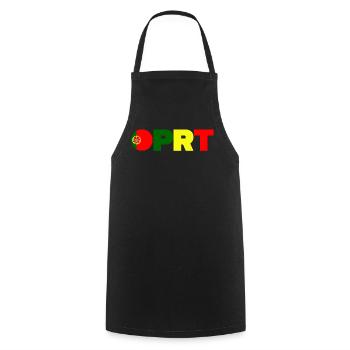 Portugal - Tablier de cuisine - noir - Devant - AI Model Male 185 dark (185cm)