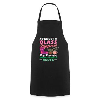 Plant Lover Glass Slippers Princess - Cooking Apron - black - Front - AI Model Male 185 dark (185cm)