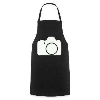Camera Line Icon Design - Cooking Apron - black - Front - AI Model Male 185 dark (185cm)