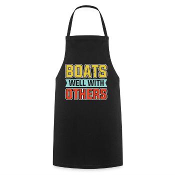 Les bateaux sont bons avec les autres - Tablier de cuisine - noir - Devant - AI Model Male 185 dark (185cm)