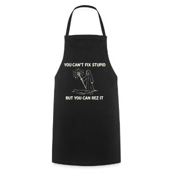 You Can't Fix Stupid – Wizard Heiler Design - Kochschürze - Schwarz - Vorne - AI Model Male 185 dark (185cm)