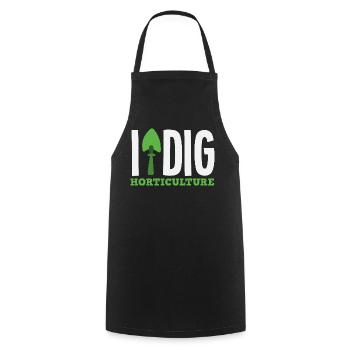 Horticulture Digging Plant Lover Garden Gardener - Cooking Apron - black - Front - AI Model Male 185 dark (185cm)