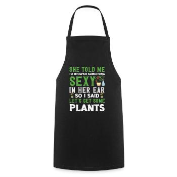 Let's Get Some Plants Funny Plant Lover - Cooking Apron - black - Front - AI Model Male 185 dark (185cm)