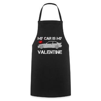 My Car Is My Valentine - Kochschürze - Schwarz - Vorne - AI Model Male 185 dark (185cm)