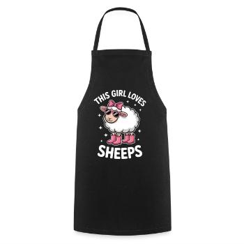 Schafe Sprüche Schaf Lustiges Schafe Geschenk  - Kochschürze - Schwarz - Vorne - AI Model Male 185 dark (185cm)