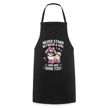 Shih Tzu Sprüche Hunde Lustiges Shih Tzu Geschenk  - Kochschürze - Schwarz - Vorne - AI Model Male 185 dark (185cm)