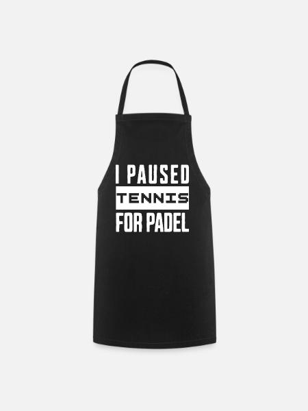 Tennis & Sweat à capuche ou coupe de padel pour joueurs de padel - Tablier de cuisine - noir