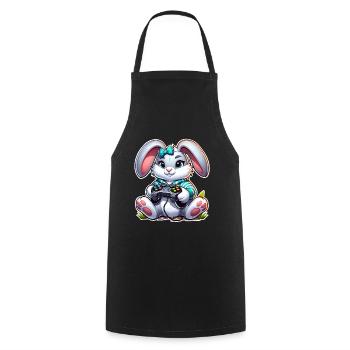 Jeux de Pâques - Tablier de cuisine - noir - Devant - AI Model Male 185 dark (185cm)