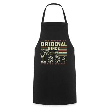 Awesome since February 1984 - Cooking Apron - black - Front - AI Model Male 185 dark (185cm)