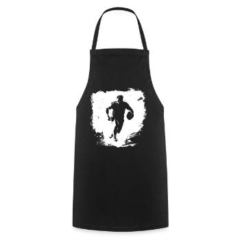 Rugby Street Art - Cooking Apron - black - Front - AI Model Male 185 dark (185cm)