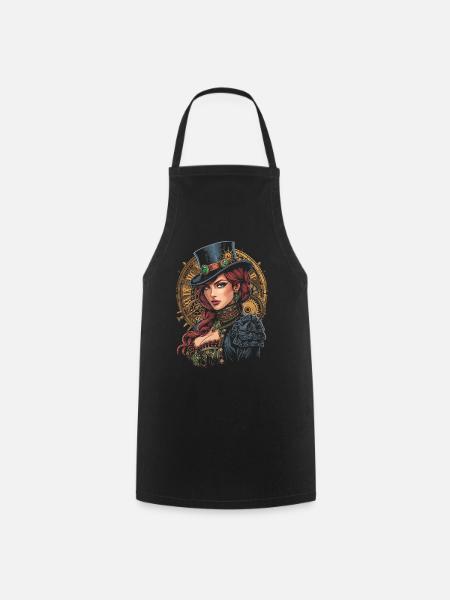 Steam Punk Schöne Frauen Steampunk - Kochschürze - Schwarz