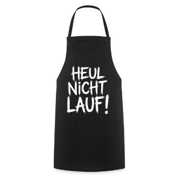 Don't cry Run! - Cooking Apron - black - Front - AI Model Male 185 dark (185cm)